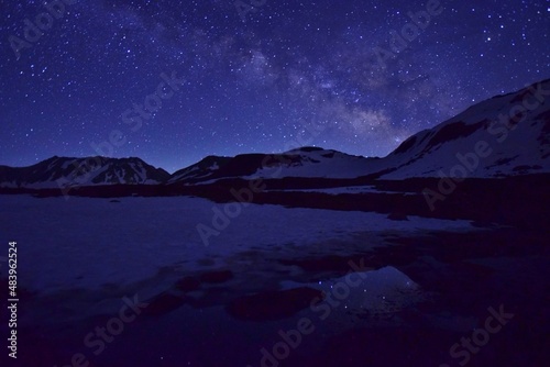 満天の星空　北アルプス 立山連峰 © sada