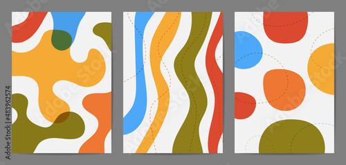 Minimal covers design. Trendy set, Modern Poster Art. Design for wall framed prints, canvas poster, artwork as postcard or brochure.Vector illustration.