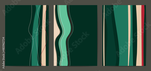 Minimal covers design. Trendy set, Modern Poster Art. Design for wall framed prints, canvas poster, artwork as postcard or brochure.Vector illustration.