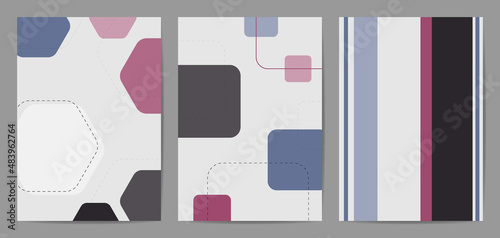 Minimal covers design. Trendy set, Modern Poster Art. Design for wall framed prints, canvas poster, artwork as postcard or brochure.Vector illustration.