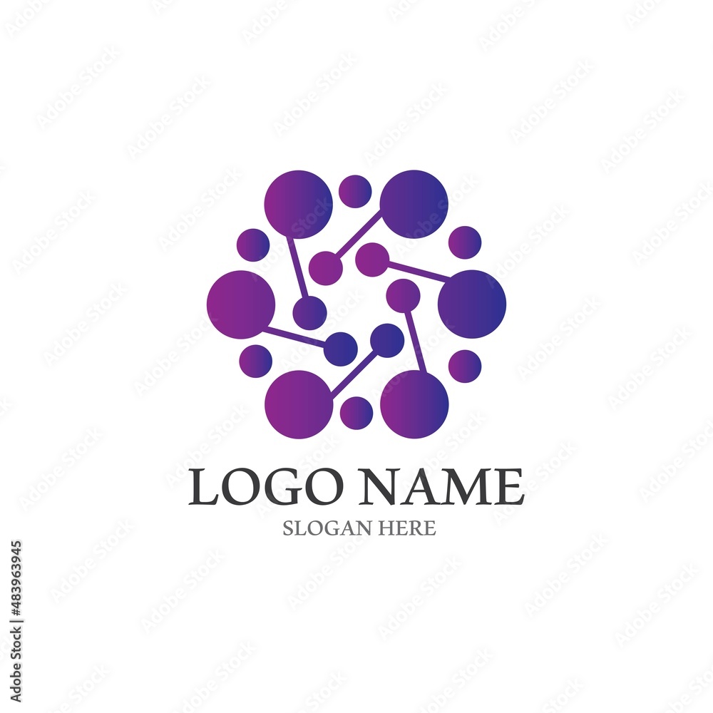 Molecule logo vector illustration design Molecule logo vector illustration design