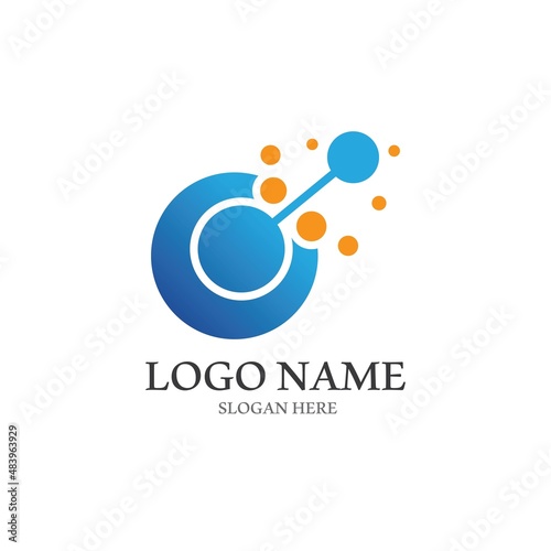 Molecule logo vector illustration design