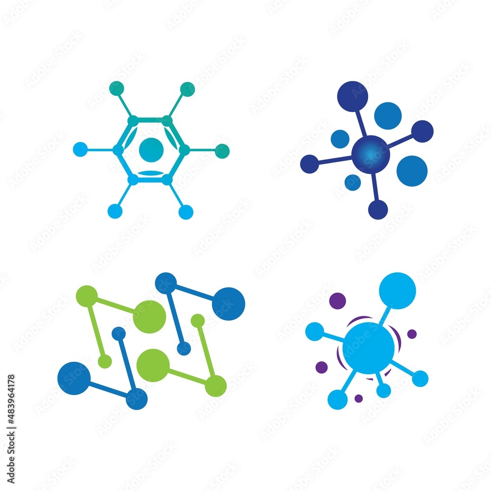 Molecule logo vector illustration design Molecule logo vector illustration design