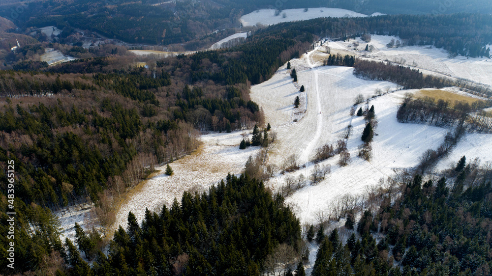 A small, mid-forest clearing in the Golden Mountains (Poland)