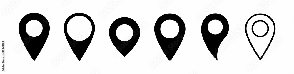 Location pin icon. Map pin place marker. Location icon. Location pin icon. Map pin place marker. Location icon.