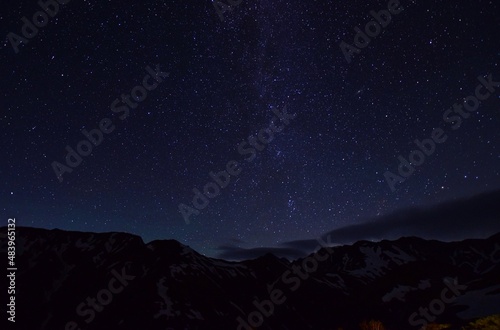 満天の星空　北アルプス 立山連峰