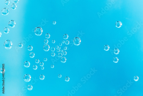 Bubbles under water, background abstraction liquid. Close up, macro