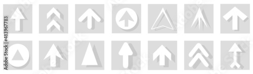 Arrow icon set isolated on background. Arrows vector collection. Different arrow icons in flat style. Creative arrows template for web site, app, graphic design, ui and logo. Arrow vector symbol © Marinko