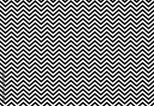 Zig zag seamless pattern. Geometric line pattern. Zigzag chevron background. Black-white abstract texture. Wavy background. Vector