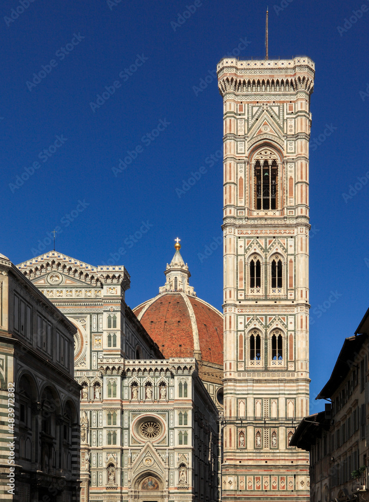 Italy, Tuscany, Florence, Façade of the Cathedral of Santa Maria dei Fiore,Florence, Tuscany, Italy, Europe