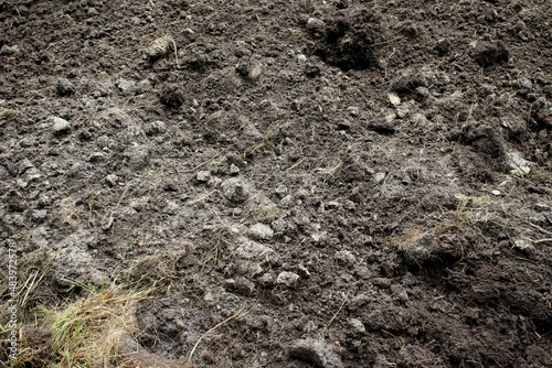 Obraz na płótnie Soil in a plowed field (eastern Poland, near Slawatycze) w salonie