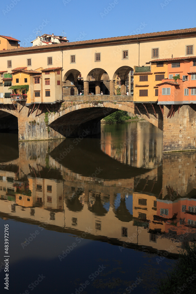 Ponte Veccio in the sunset, Florence, Tuscany, Italy, Europe
