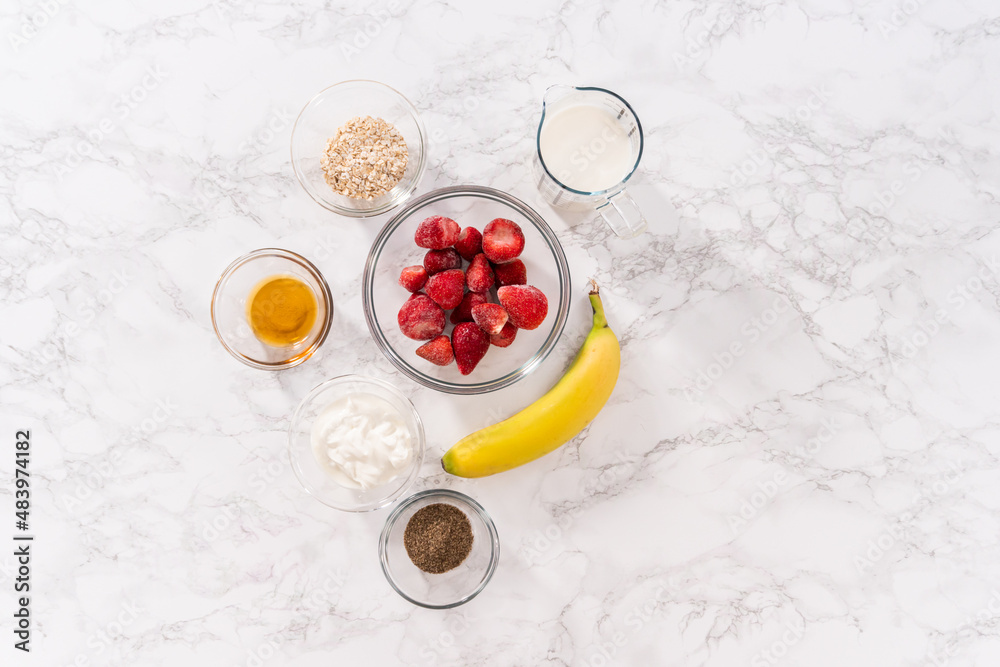Strawberry banana smoothie Strawberry banana smoothie