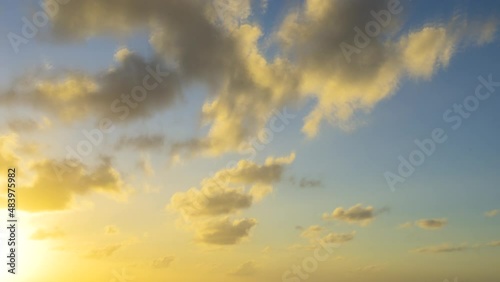 Clouds in the Sky at sunset, timelapse video
