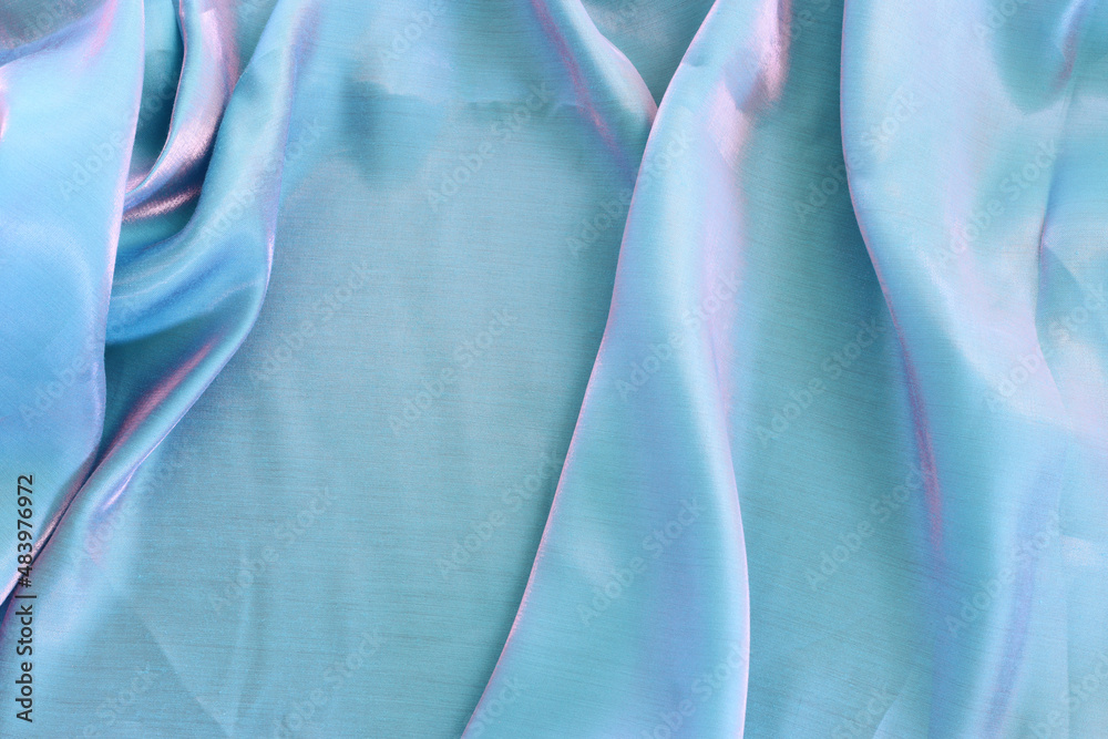 Pastel blue with pink light silk fabric texture background Stock Photo ...