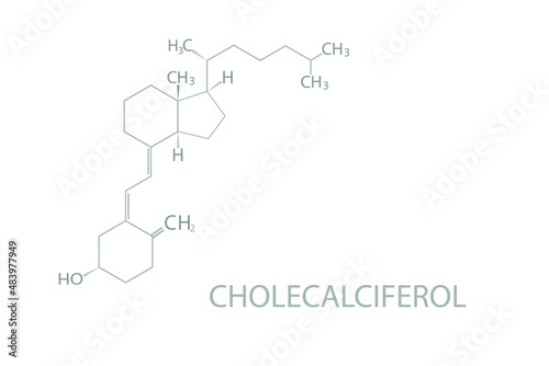 Cholecalciferol  molecular skeletal chemical formula.	

