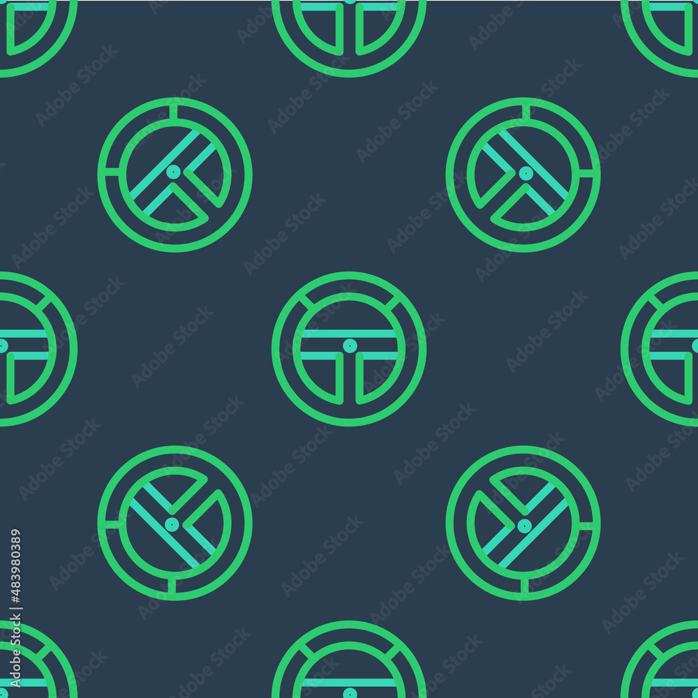 Line Steering wheel icon isolated seamless pattern on blue background. Car wheel icon. Vector Line Steering wheel icon isolated seamless pattern on blue background. Car wheel icon. Vector