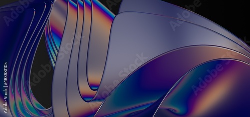 Liquid shapes abstract holo...