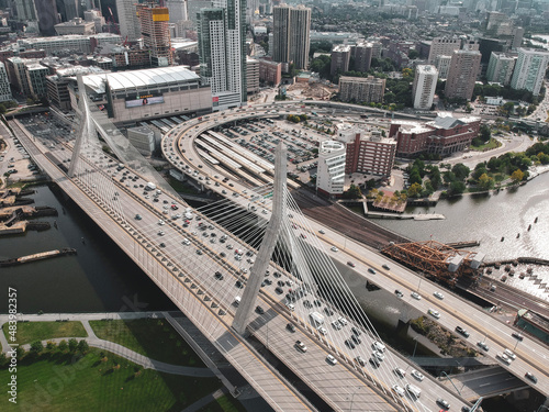 Obraz na płótnie Leonard P. Zakim Bunker Hill Memorial Bridge
