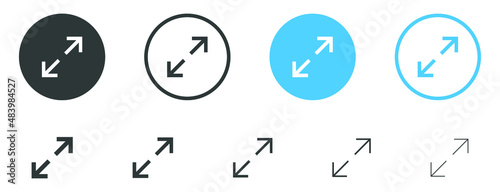arrow maximize icon two arrows expand icons resize zoom scale icon
 photo