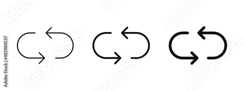 Refresh icon, repeat and reload arrow symbol convert button	
 photo