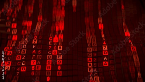 Red computer hexadecimal nu...