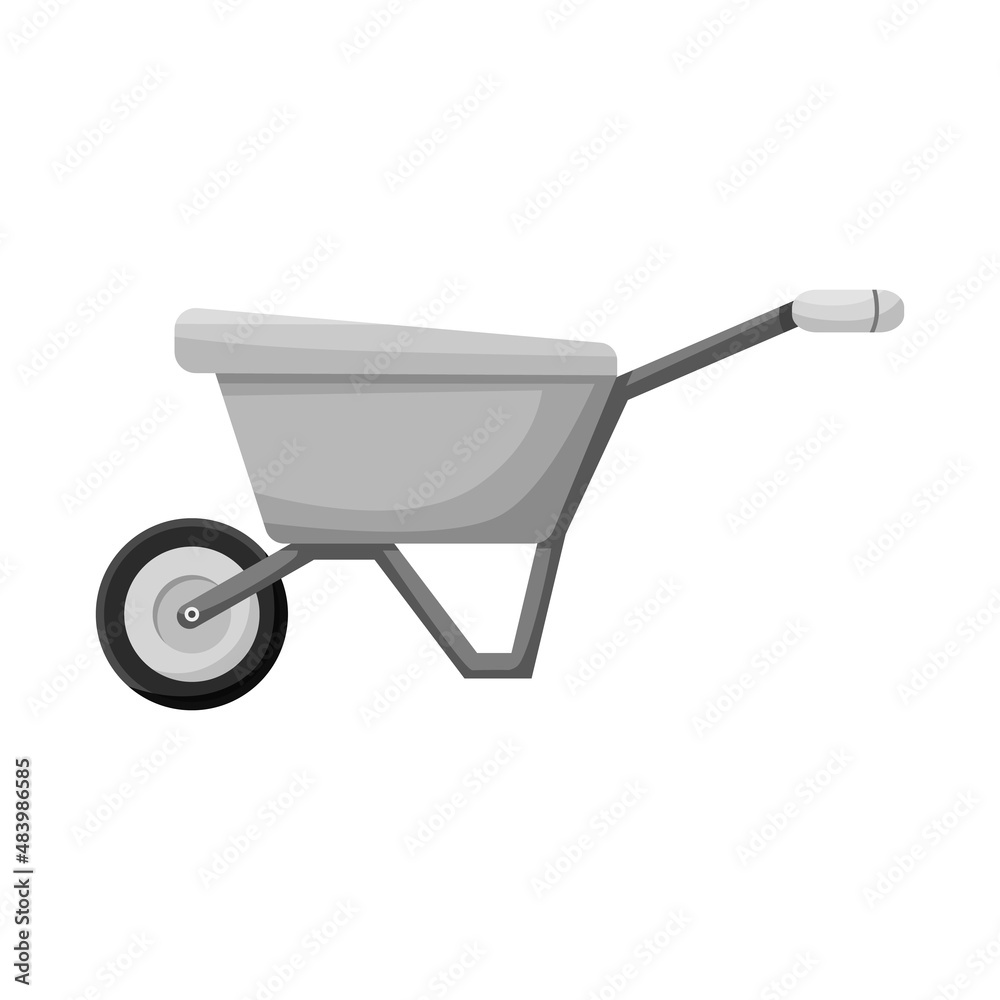 Vector design of trolley and gardening icon. Graphic of trolley and tools vector icon for stock. Vector design of trolley and gardening icon. Graphic of trolley and tools vector icon for stock.