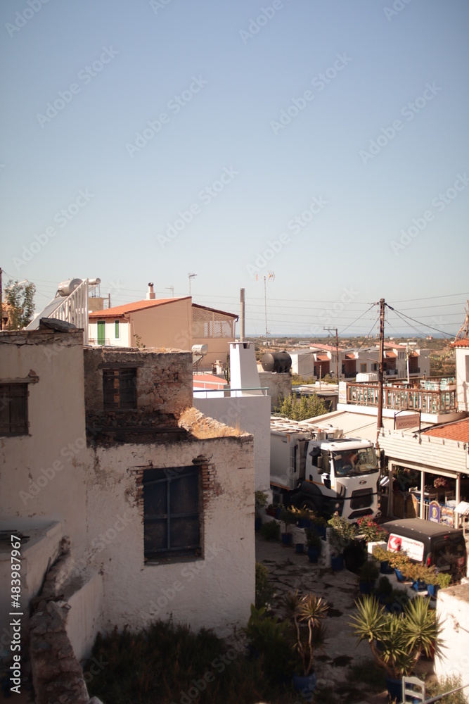 Fototapeta premium Small city streets in Greece, Crete