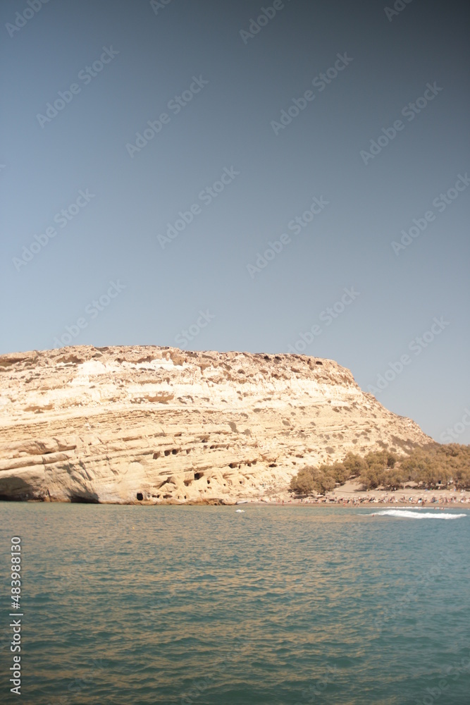 Cliffs by the sea in Greece, Crete