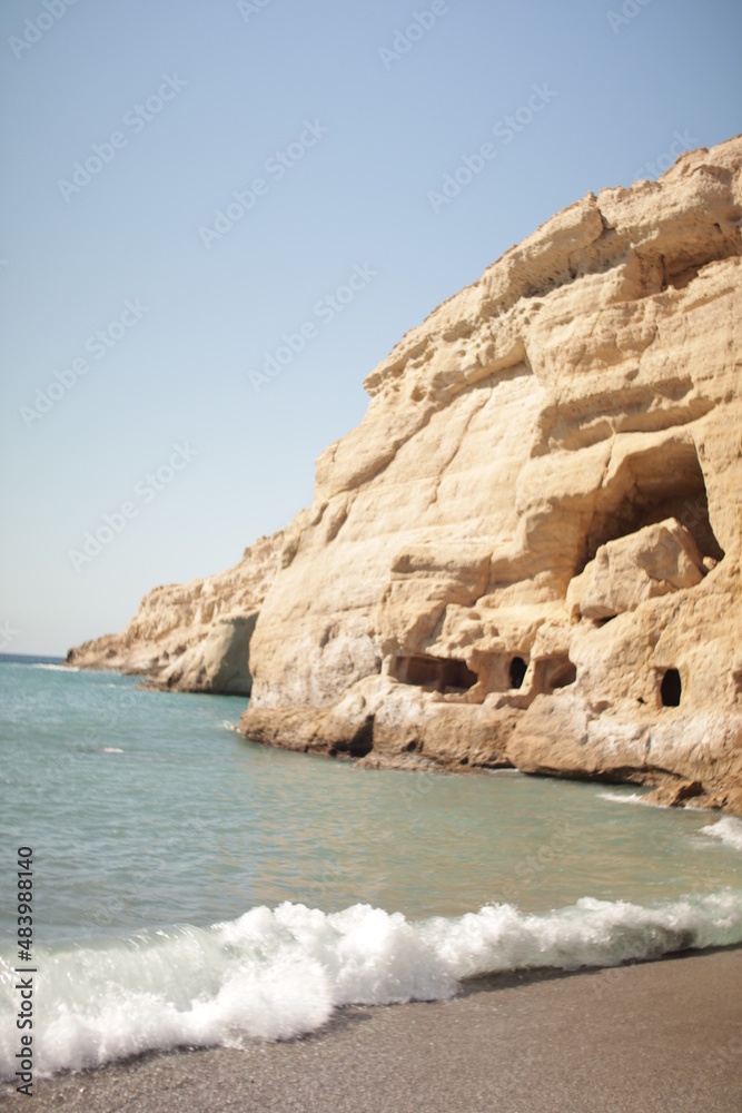 Cliffs by the sea in Greece, Crete