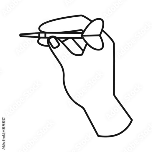 Vector design of hand and dart icon. Web element of hand and arm vector icon for stock.