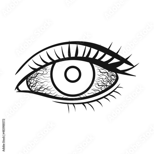 Vector design of eye and cataract logo. Graphic of eye and eyesight stock vector illustration.
