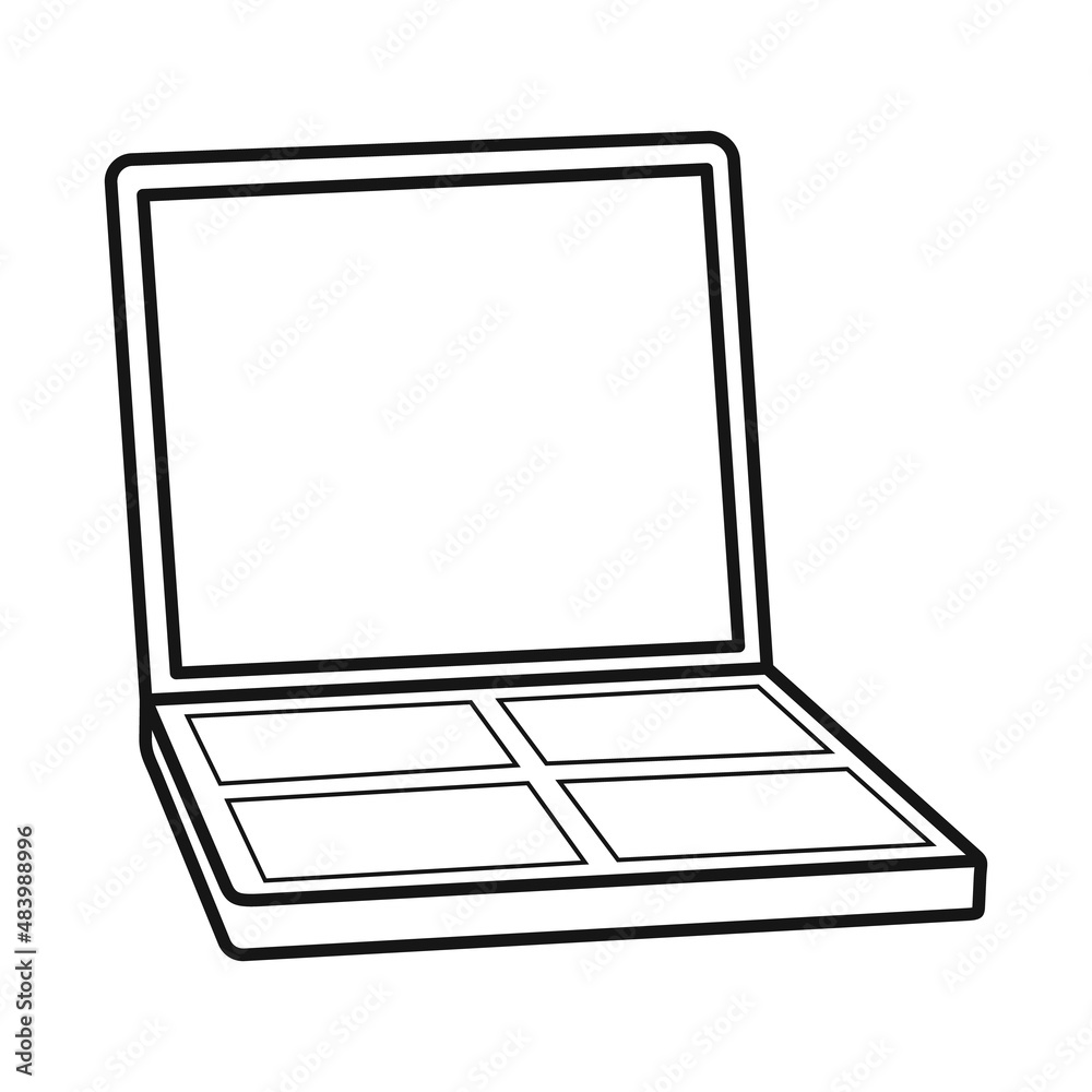 Isolated object of eyeshadow and palette icon. Web element of eyeshadow and shadow stock vector illustration. Isolated object of eyeshadow and palette icon. Web element of eyeshadow and shadow stock vector illustration.