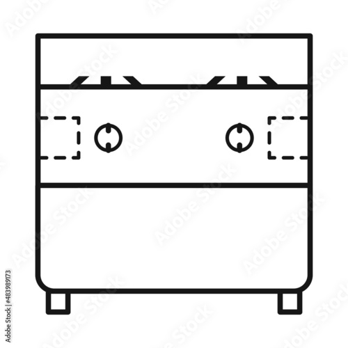 Isolated object of stove and oven sign. Web element of stove and kitchenware stock symbol for web.
