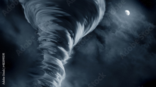 View of a large tornado photo