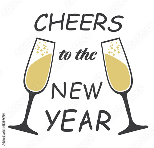 vector champagne glasses