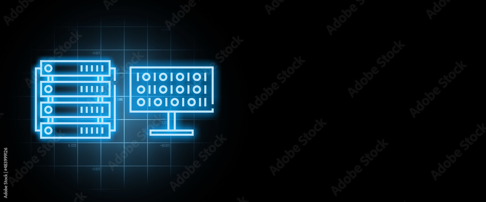 Crypto business concept. Big data and equipment for cryptocurrency mining with copy space. Crypto business concept. Big data and equipment for cryptocurrency mining with copy space.