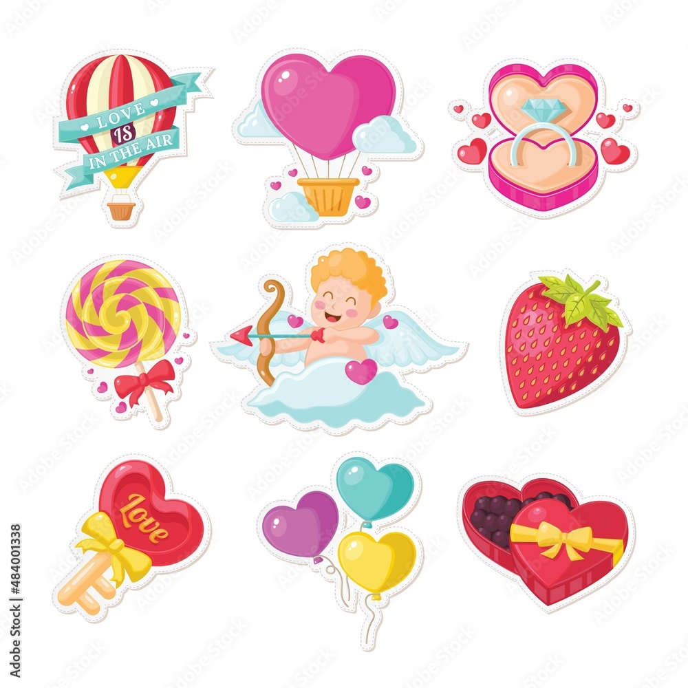 Cute valentine sticker 