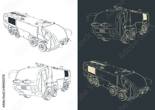 Airport fire truck drawings