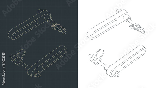 Archery arrow rests compound bow shelf isometric drawings