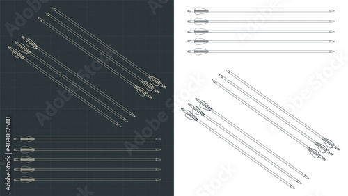 Arrows for sport bow drawings