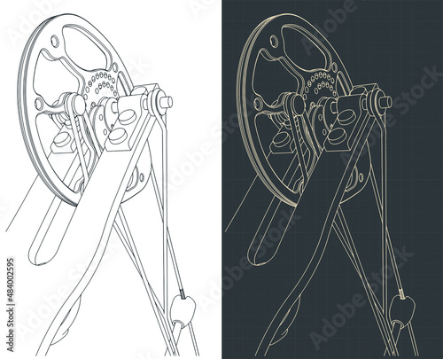 Compound bow cam close up