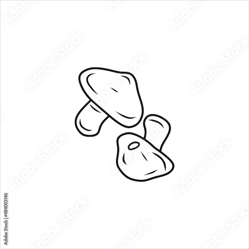 Mushrooms sketch vector Hand drawn illustration