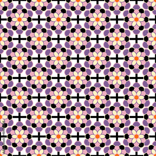 pattern with lilac flowers