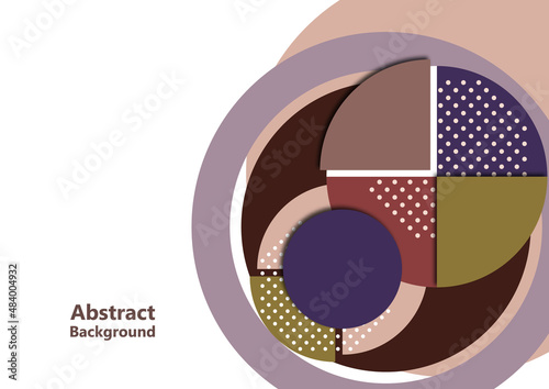 Bright colorful cut parts of a circle. Modern abstract background. Design layout for business presentations, flyers, posters and invitations. Vector