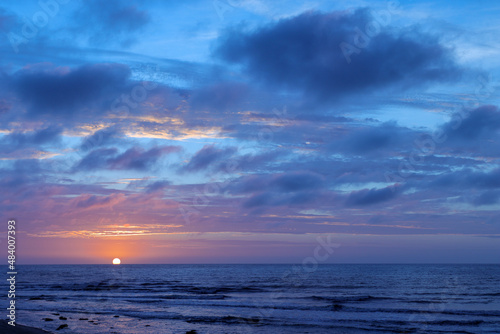 Sunset over Henties Bay, Namibia