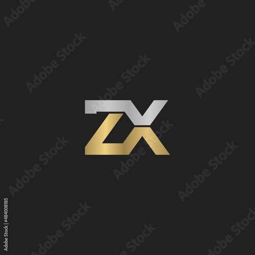 XZ, ZX, Abstract initial monogram letter alphabet logo design photo