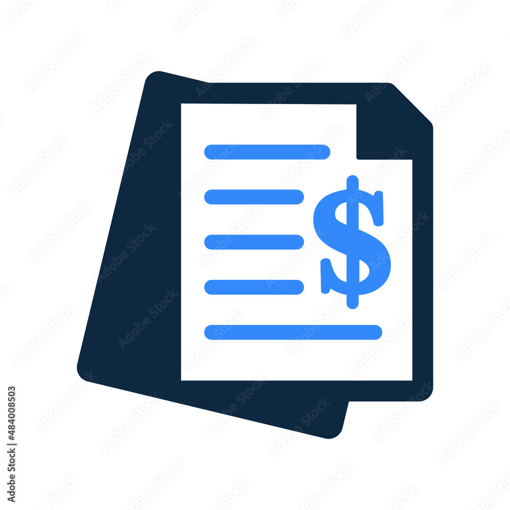 Report, account, statement, finance icon. vector sketch.