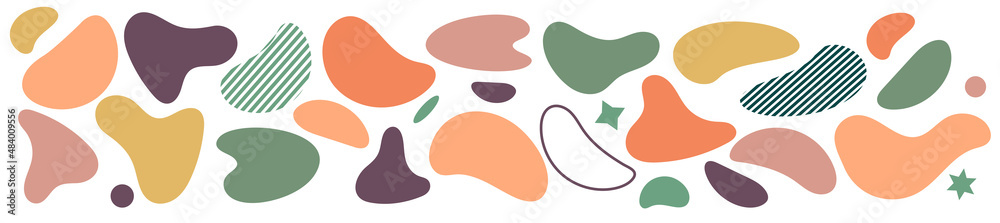 Abstract blotch shape. Liquid shape elements. Set of modern graphic elements. Fluid dynamical colored forms banner. Gradient abstract liquid shapes. Vector illustration Abstract blotch shape. Liquid shape elements. Set of modern graphic elements. Fluid dynamical colored forms banner. Gradient abstract liquid shapes. Vector illustration