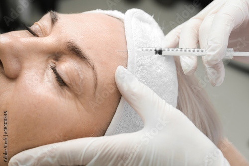 Woman and  beauty injections